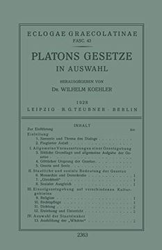 portada Platons Gesetze: In Auswahl (en Alemán)