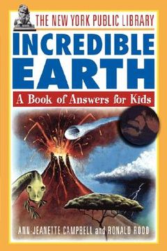 portada the new york public library incredible earth: a book of answers for kids (en Inglés)