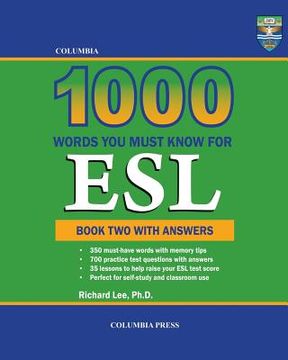 portada Columbia 1000 Words You Must Know for ESL: Book Two with Answers (in English)