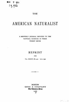portada The American Naturalist - Vol. Xxxiv (en Inglés)