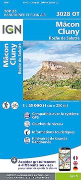 portada 3028Ot Mâcon - Cluny - Roche de Soltré 1: 25 000 (en Francés)