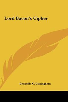 portada lord bacon's cipher (en Inglés)