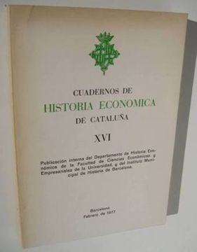 portada cuadernos de historia economica de cataluña (tomo xvi)