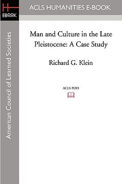portada man and culture in the late pleistocene: a case study (en Inglés)