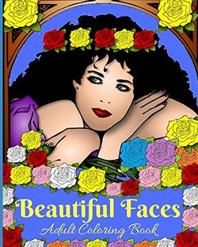 portada Beautiful Faces: Adult Coloring Book (in English)