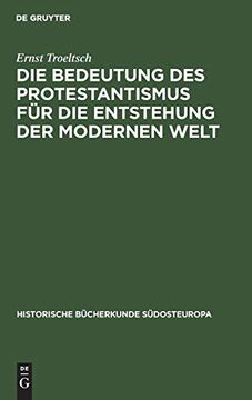 portada Die Bedeutung des Protestantismus für die Entstehung der Modernen Welt 