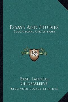 portada essays and studies: educational and literary (en Inglés)