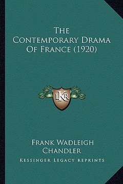 portada the contemporary drama of france (1920)
