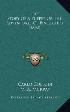 portada the story of a puppet or the adventures of pinocchio (1892) (in English)