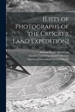 portada [Lists of Photographs of the Crocker Land Expedition] (en Inglés)