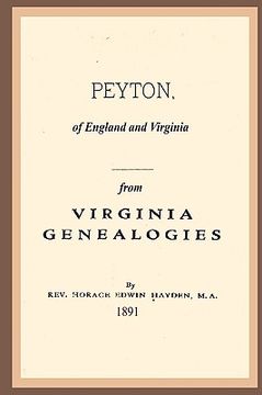 portada peyton, of england and virginia (en Inglés)