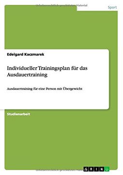 portada Individueller Trainingsplan für das Ausdauertraining (en Alemán)