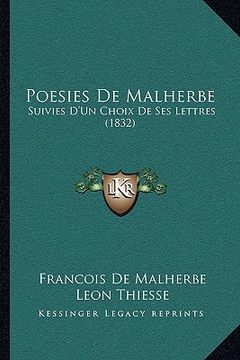 portada poesies de malherbe: suivies d'un choix de ses lettres (1832)