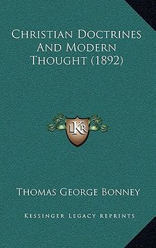 portada christian doctrines and modern thought (1892) (en Inglés)
