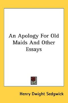 portada an apology for old maids and other essays