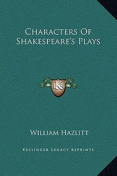 portada characters of shakespeare's plays