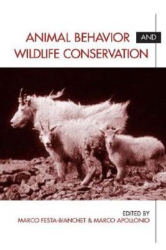 portada Animal Behavior and Wildlife Conservation (en Inglés)