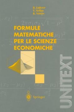 portada Formule matematiche per le scienze economiche (UNITEXT) (Italian Edition)