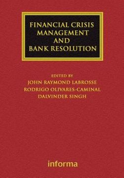 portada Financial Crisis Management and Bank Resolution (en Inglés)