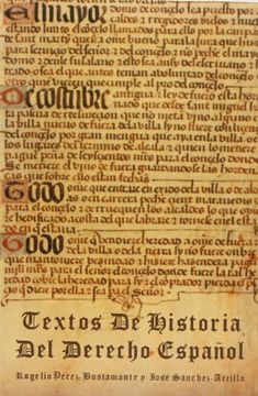 portada Textos de historia del derecho español