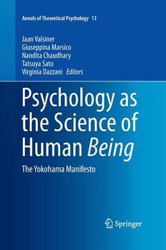 portada Psychology as the Science of Human Being: The Yokohama Manifesto (en Inglés)