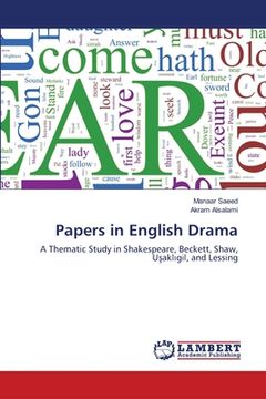 portada Papers in English Drama (en Inglés)