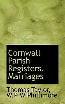 portada cornwall parish registers. marriages