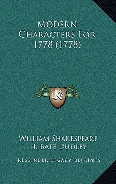 portada modern characters for 1778 (1778) (en Inglés)