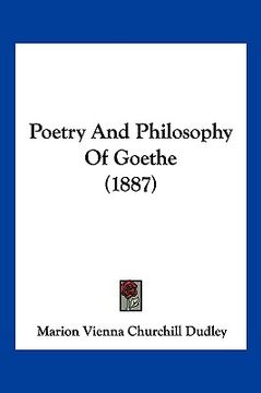 portada poetry and philosophy of goethe (1887)