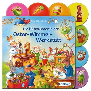 portada Die Hasenkinder in der Oster-Wimmel-Werkstatt (en Alemán)