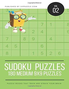 portada Sudoku Puzzles - 180 Medium 9x9 Puzzles (en Inglés)