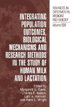 portada integrating population outcomes, biological mechanisms and research methods in the study of human milk and lactation (en Inglés)