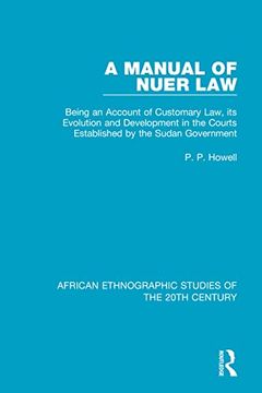 portada A Manual of Nuer law (African Ethnographic Studies of the 20Th Century) (en Inglés)