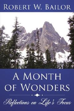 portada a month of wonders: reflections on life's focus (en Inglés)
