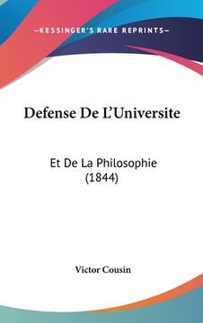 portada Defense De L'Universite: Et De La Philosophie (1844) (in French)