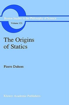 portada the origins of statics: the sources of physical theory (in English)