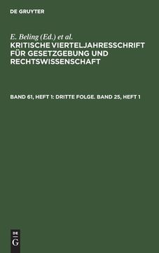 portada Dritte Folge. Band 25, Heft 1 (German Edition) [Hardcover ] (en Alemán)