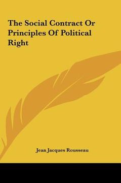 portada the social contract or principles of political right (in English)