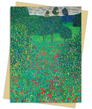 portada Gustav Klimt: Poppy Field Greeting Card Pack: Pack of 6 (Greeting Cards) (en Inglés)
