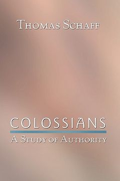 portada colossians: a study of authority (en Inglés)