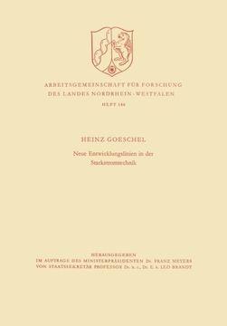 portada Neue Entwicklungslinien in der Starkstromtechnik (Arbeitsgemeinschaft für Forschung des Landes Nordrhein-Westfalen) (German Edition)