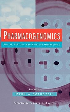 portada pharmacogenomics: social, ethical, and clinical dimensions (en Inglés)