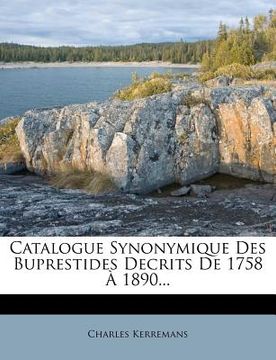 portada catalogue synonymique des buprestides decrits de 1758 1890... (en Inglés)