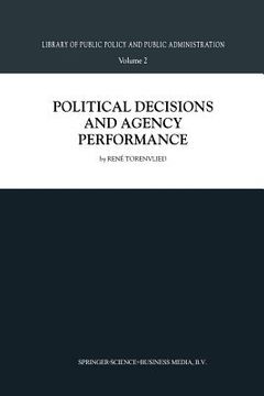 portada Political Decisions and Agency Performance (en Inglés)