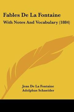 portada fables de la fontaine: with notes and vocabulary (1884)