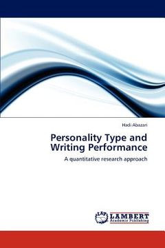 portada personality type and writing performance (en Inglés)