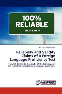 portada reliability and validity claims of a foreign language proficiency test