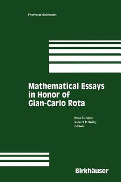portada mathematical essays in honor of gian-carlo rota (in English)