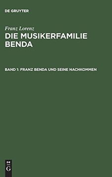 portada Die Musikerfamilie Benda, Band 1, Franz Benda und Seine Nachkommen 