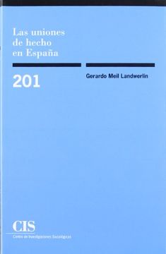 portada Las Uniones de Hecho en España (Monografías)